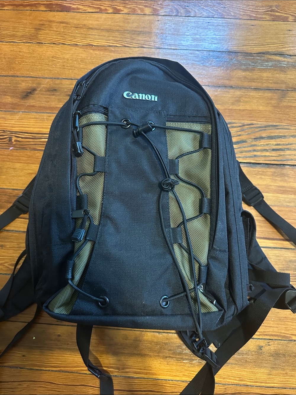 Canon Black and Olive Green Camera Backpack